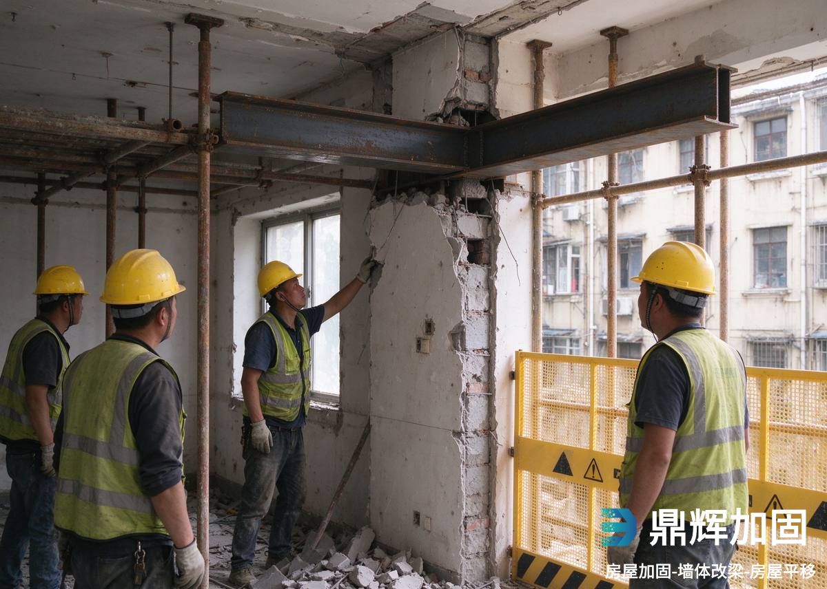 承重墙改梁施工现场